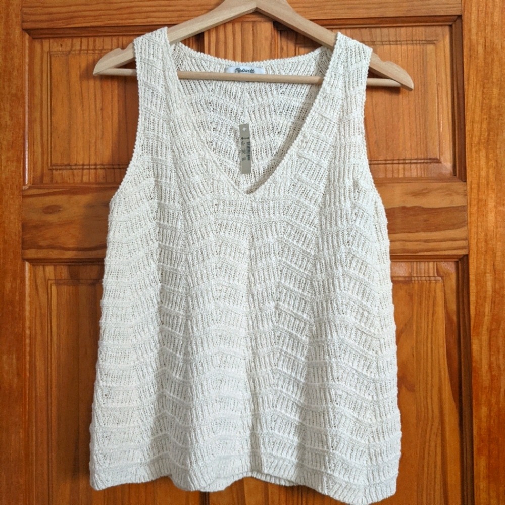 NWT Madewell Crochet Knit Tank Top Size S